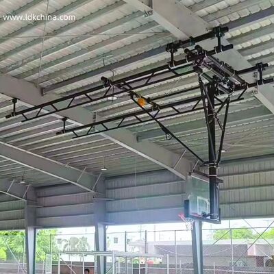 Panneau de basket-ball électrique de plafond 72x42 avec cercle en acier de 450 mm
